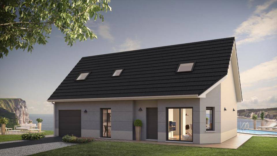 Programme terrain + maison à Grainville-Ymauville en Seine-Maritime (76) de 104 m² à vendre au prix de 235000€ - 1