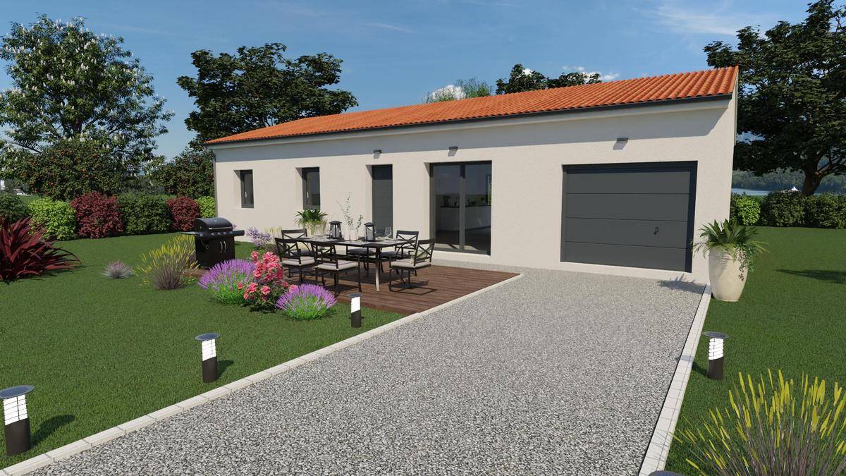 Programme terrain + maison à Riom en Puy-de-Dôme (63) de 87 m² à vendre au prix de 273600€ - 1