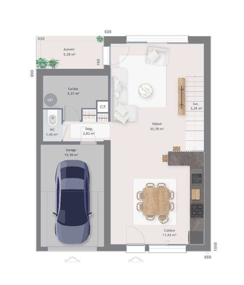 Programme terrain + maison à Grossœuvre en Eure (27) de 105 m² à vendre au prix de 278291€ - 4