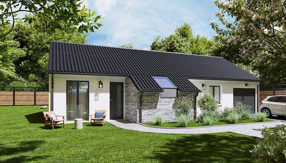 Programme terrain + maison à Chemaudin et Vaux en Doubs (25) de 88 m² à vendre au prix de 259077€ - 1