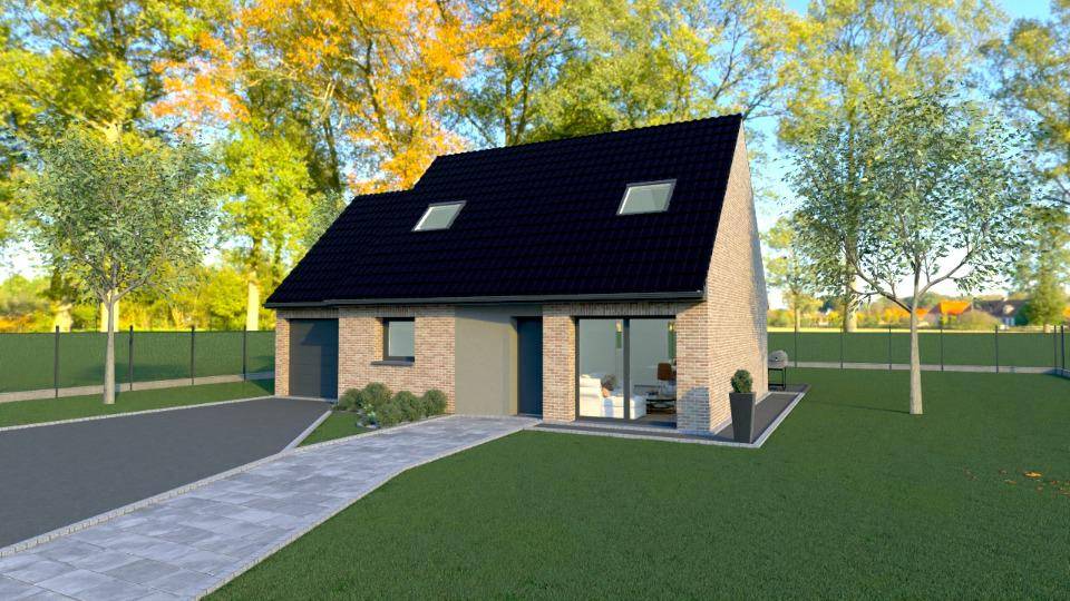 Programme terrain + maison à Sainghin-en-Weppes en Nord (59) de 85 m² à vendre au prix de 329000€ - 1