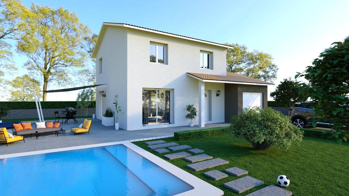 Programme terrain + maison à Toussieu en Rhône (69) de 83 m² à vendre au prix de 457000€ - 3
