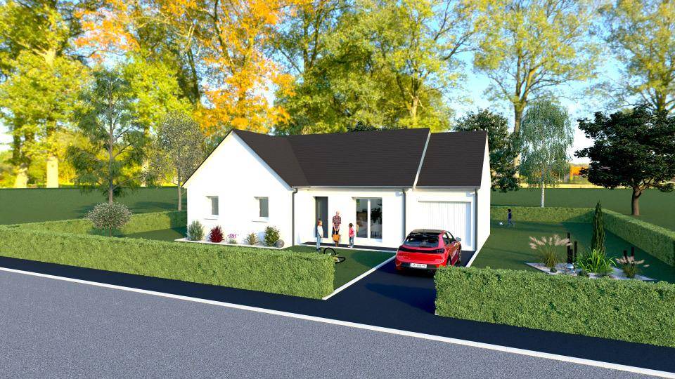 Programme terrain + maison à Lisors en Eure (27) de 80 m² à vendre au prix de 215281€ - 1