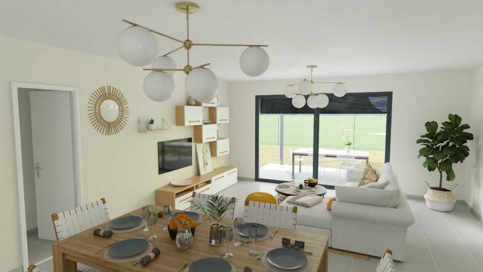 Programme terrain + maison à Vagnas en Ardèche (07) de 95 m² à vendre au prix de 326500€ - 3