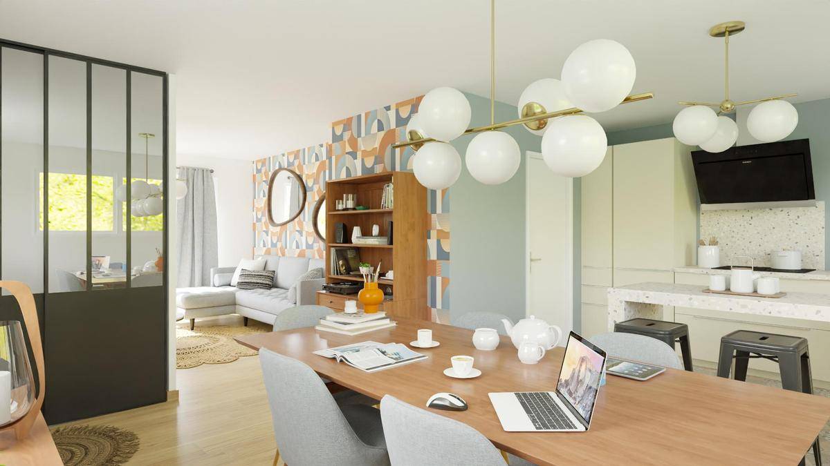 Programme terrain + maison à Cournon-d'Auvergne en Puy-de-Dôme (63) de 90 m² à vendre au prix de 284730€ - 1