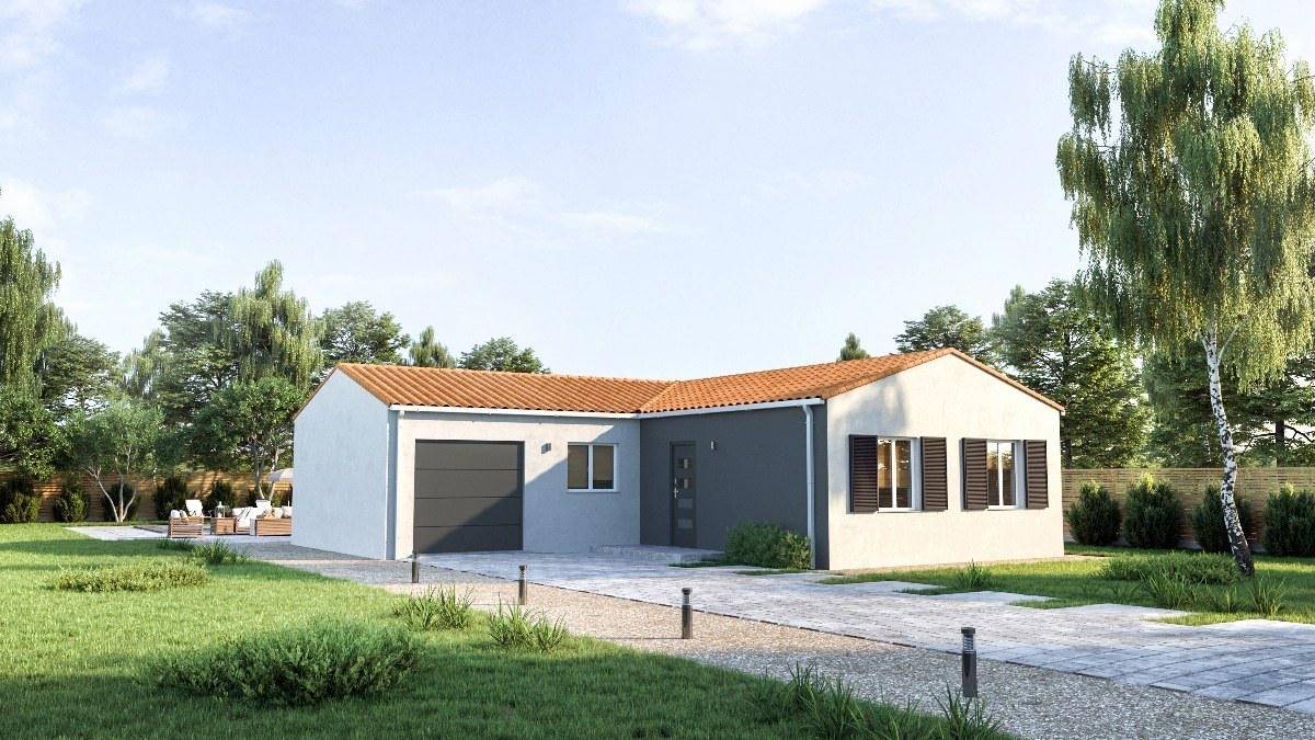 Programme terrain + maison à Saint-Jean-de-Liversay en Charente-Maritime (17) de 75 m² à vendre au prix de 210489€ - 1