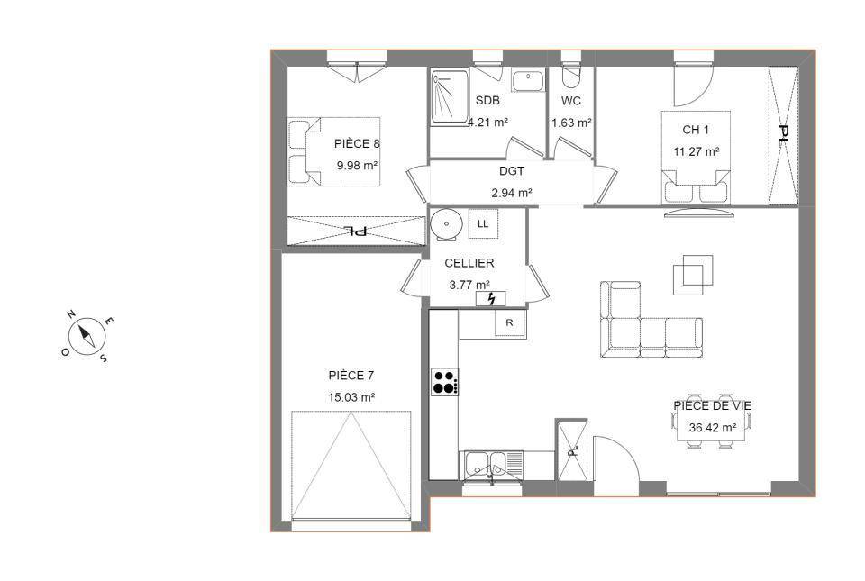 Programme terrain + maison à Vendres en Hérault (34) de 70 m² à vendre au prix de 268000€ - 3