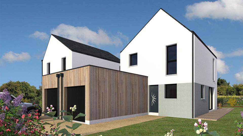 Programme terrain + maison à Plomelin en Finistère (29) de 97 m² à vendre au prix de 315000€ - 2