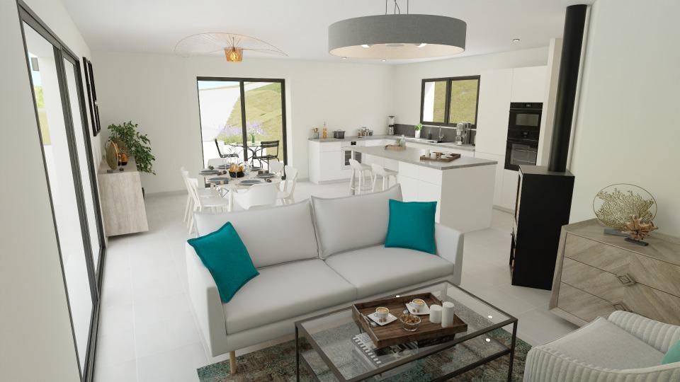 Programme terrain + maison à Aubenas en Ardèche (07) de 105 m² à vendre au prix de 349850€ - 2