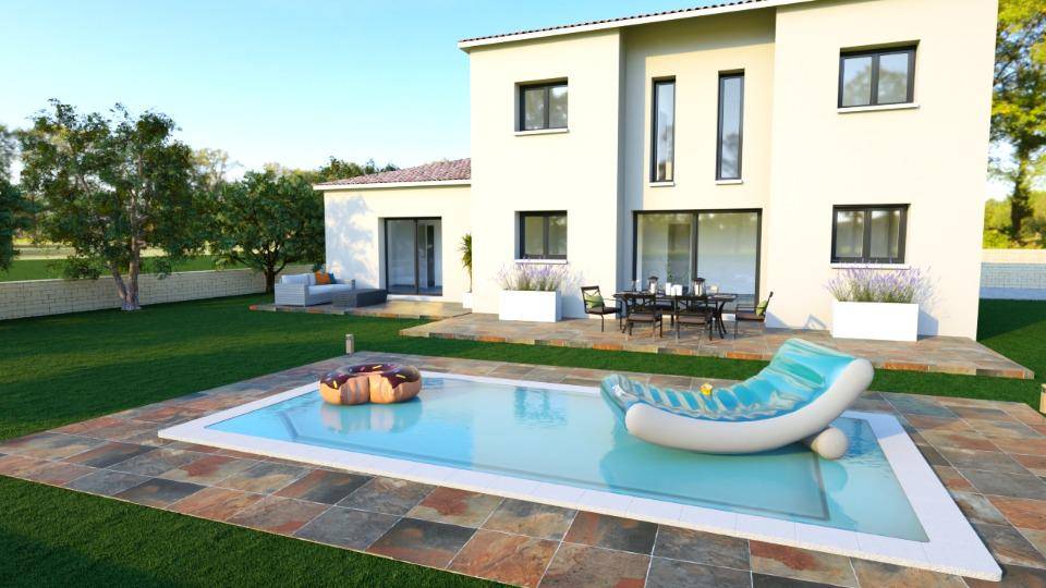 Programme terrain + maison à Sénas en Bouches-du-Rhône (13) de 120 m² à vendre au prix de 389900€ - 2