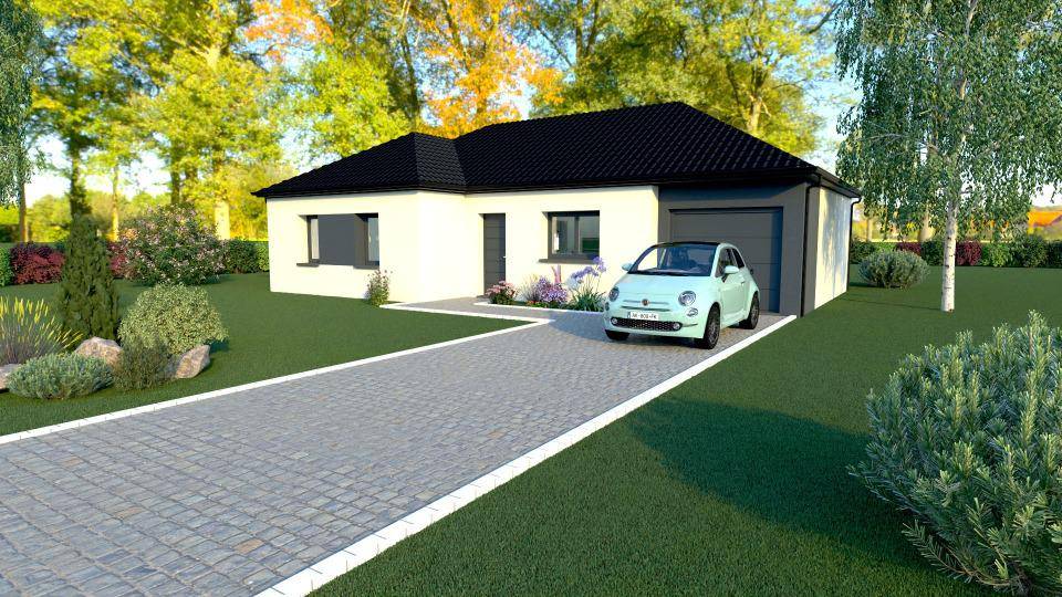 Programme terrain + maison à Bruay-la-Buissière en Pas-de-Calais (62) de 85 m² à vendre au prix de 184345€ - 1