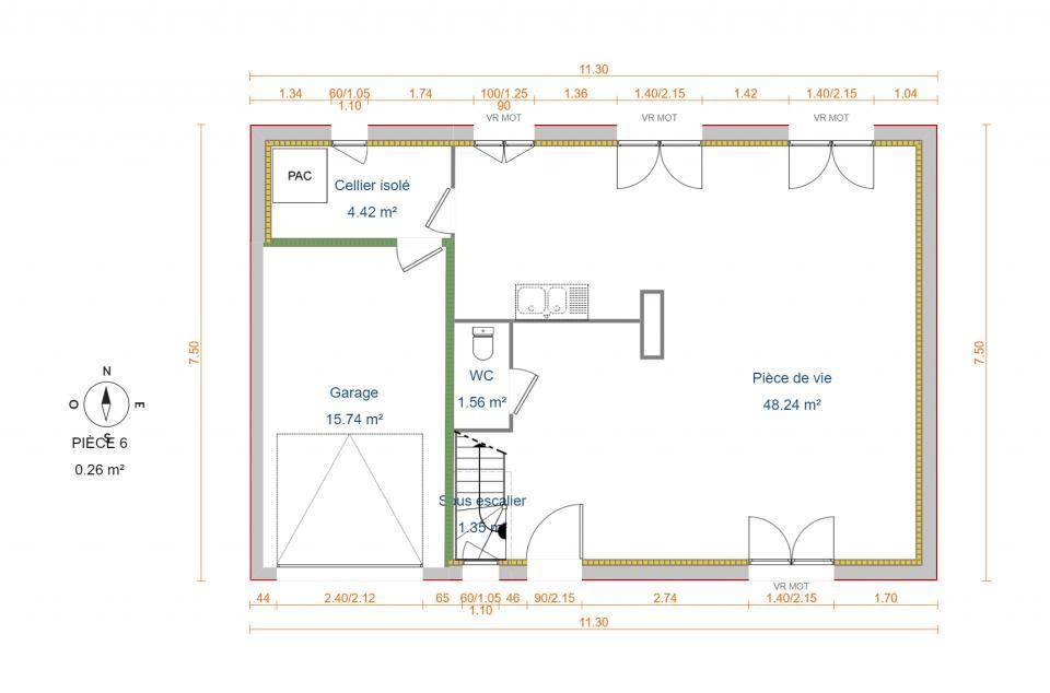 Programme terrain + maison à Longuesse en Val-d'Oise (95) de 95 m² à vendre au prix de 328600€ - 4