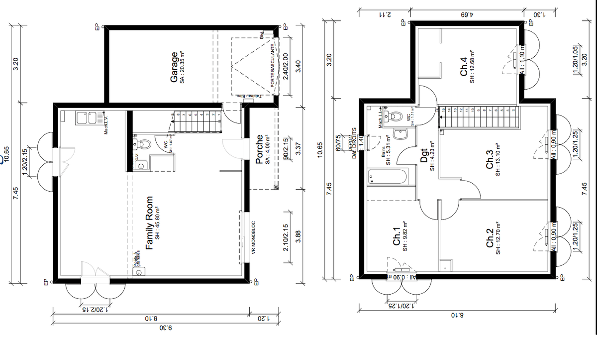 Programme terrain + maison à Vonnas en Ain (01) de 107 m² à vendre au prix de 243700€ - 4