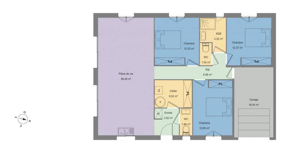 Programme terrain + maison à Millas en Pyrénées-Orientales (66) de 100 m² à vendre au prix de 324500€ - 3