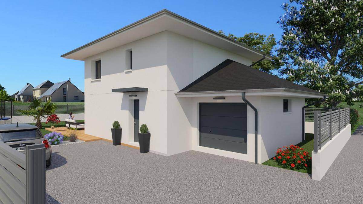 Programme terrain + maison à Thonon-les-Bains en Haute-Savoie (74) de 99 m² à vendre au prix de 449500€ - 1