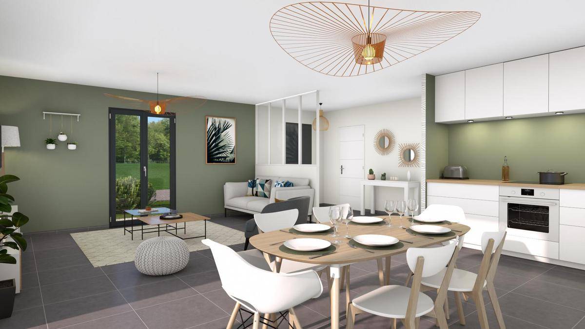 Programme terrain + maison à La Chapelle-de-Guinchay en Saône-et-Loire (71) de 85 m² à vendre au prix de 255000€ - 2