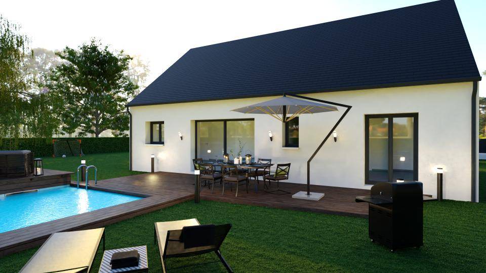 Programme terrain + maison à Saint-Flovier en Indre-et-Loire (37) de 90 m² à vendre au prix de 191000€ - 4