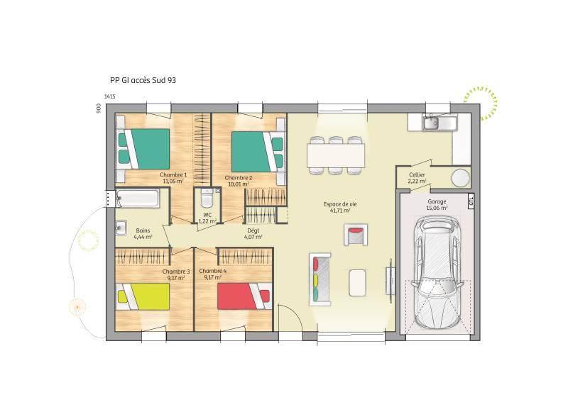 Programme terrain + maison à Le Breuil-en-Auge en Calvados (14) de 93 m² à vendre au prix de 270900€ - 4