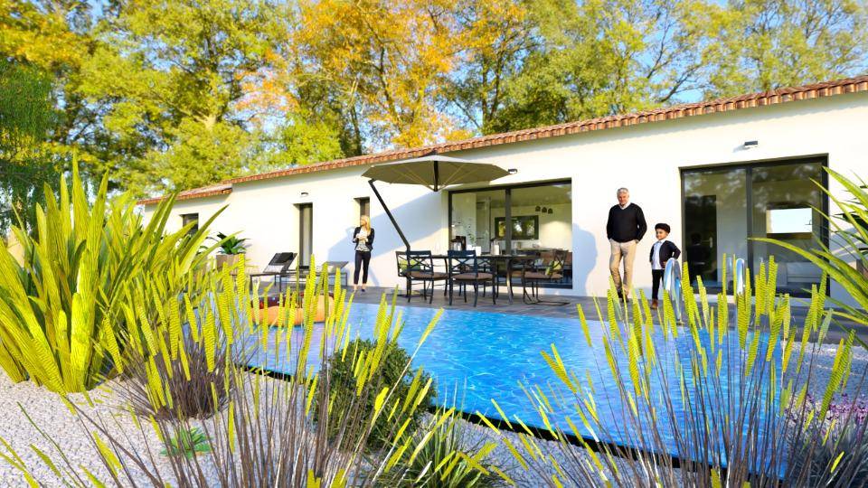 Programme terrain + maison à Orgnac-l'Aven en Ardèche (07) de 108 m² à vendre au prix de 319890€ - 1