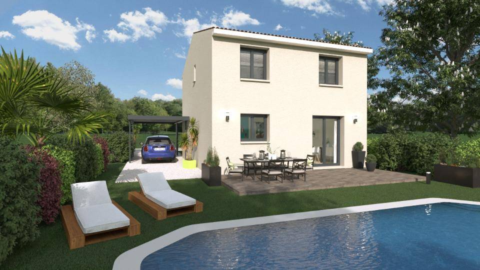 Programme terrain + maison à Calvisson en Gard (30) de 80 m² à vendre au prix de 262100€ - 1