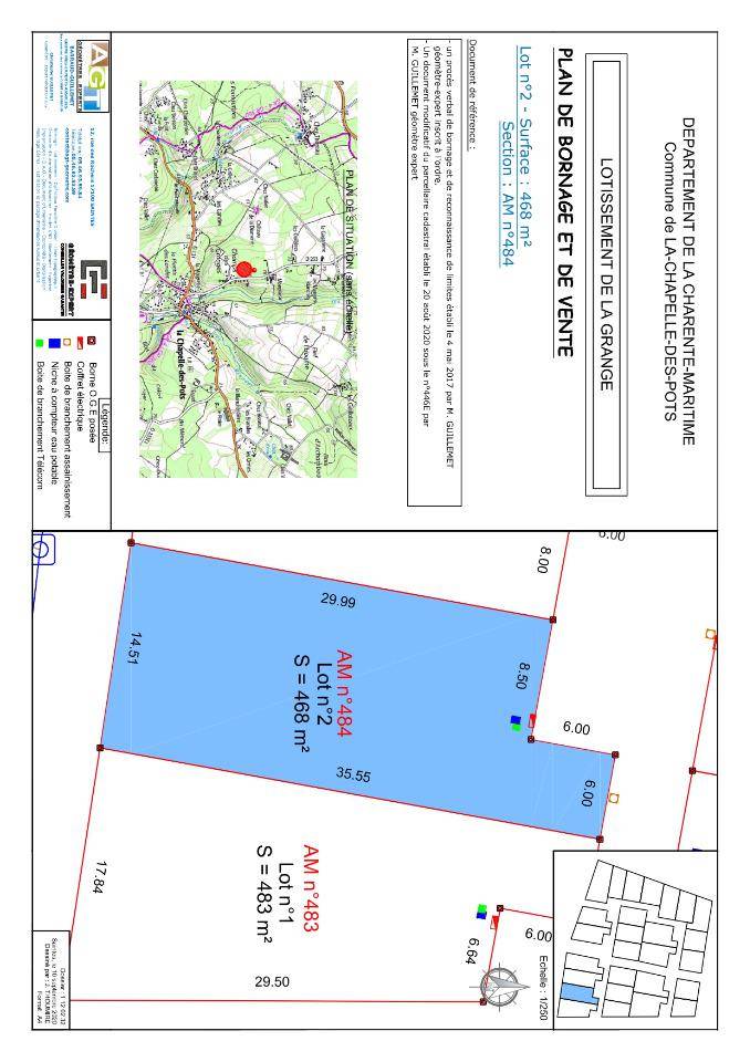 Terrain seul à Saintes en Charente-Maritime (17) de 468 m² à vendre au prix de 35600€ - 1