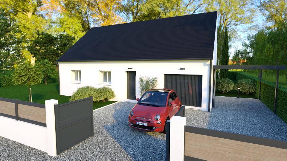 Programme terrain + maison à Marcé-sur-Esves en Indre-et-Loire (37) de 80 m² à vendre au prix de 189500€ - 1