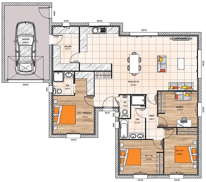Programme terrain + maison à Val d'Erdre-Auxence en Maine-et-Loire (49) de 115 m² à vendre au prix de 294000€ - 4