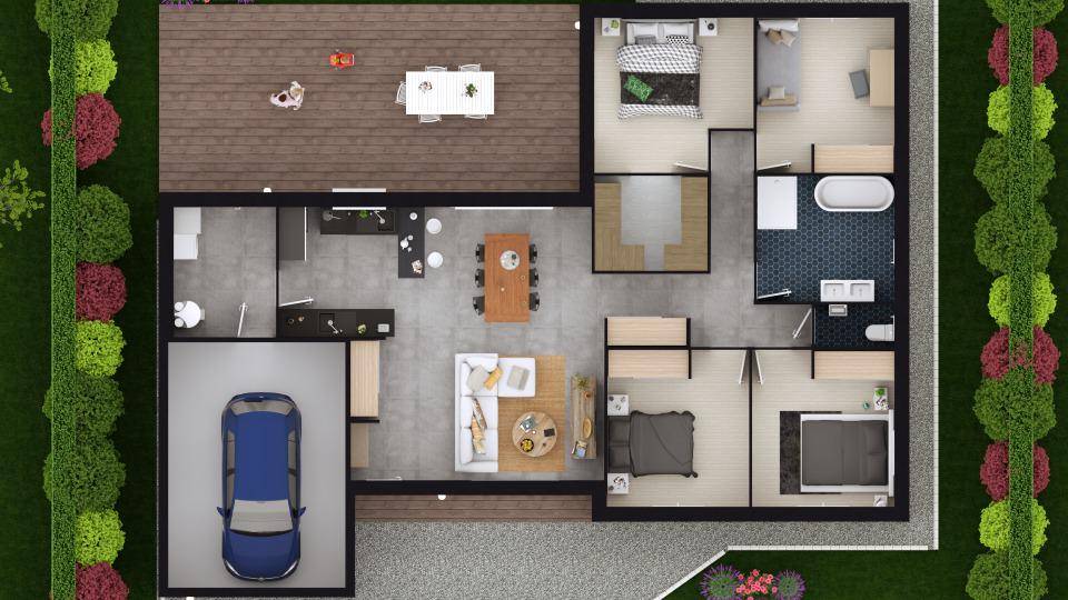 Programme terrain + maison à Baugy en Cher (18) de 117 m² à vendre au prix de 228700€ - 4
