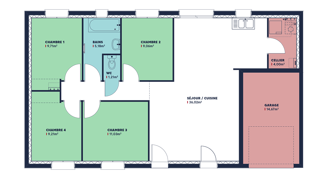 Programme terrain + maison à Saint-Florent-sur-Cher en Cher (18) de 89 m² à vendre au prix de 190400€ - 4