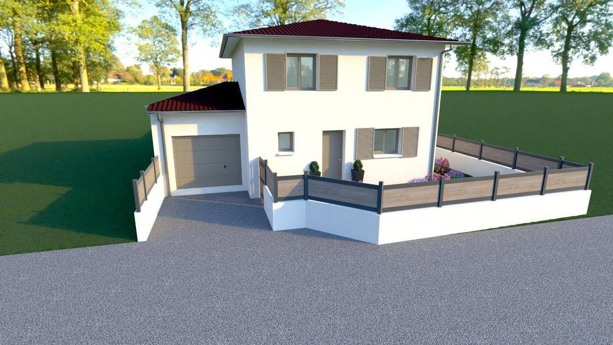 Programme terrain + maison à L'Isle-d'Abeau en Isère (38) de 92 m² à vendre au prix de 307000€ - 1
