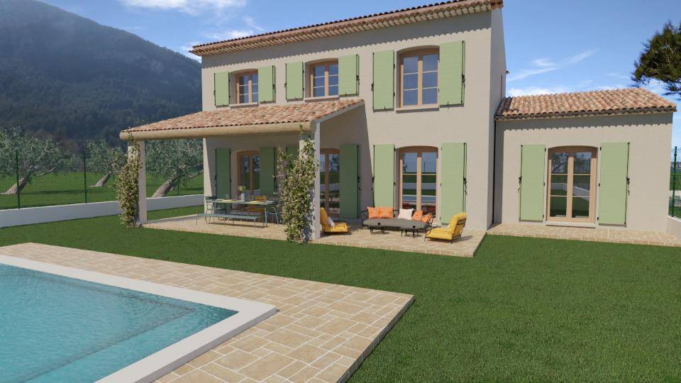 Programme terrain + maison à Grans en Bouches-du-Rhône (13) de 130 m² à vendre au prix de 520900€ - 4