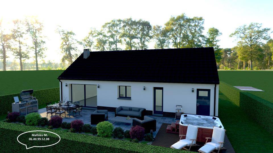 Programme terrain + maison à Bantouzelle en Nord (59) de 106 m² à vendre au prix de 226550€ - 4