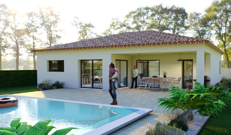 Programme terrain + maison à Villeneuve-de-Berg en Ardèche (07) de 100 m² à vendre au prix de 279800€ - 1