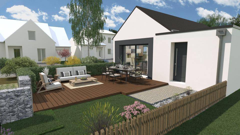 Programme terrain + maison à La Vicomté-sur-Rance en Côtes-d'Armor (22) de 67 m² à vendre au prix de 233000€ - 1