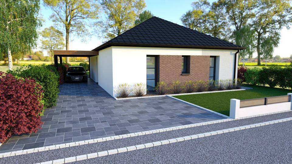 Programme terrain + maison à Lapugnoy en Pas-de-Calais (62) de 90 m² à vendre au prix de 225000€ - 1