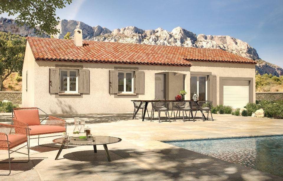 Programme terrain + maison à Istres en Bouches-du-Rhône (13) de 90 m² à vendre au prix de 330100€ - 1