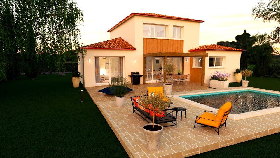 Programme terrain + maison à Cartelègue en Gironde (33) de 132 m² à vendre au prix de 352878€ - 1