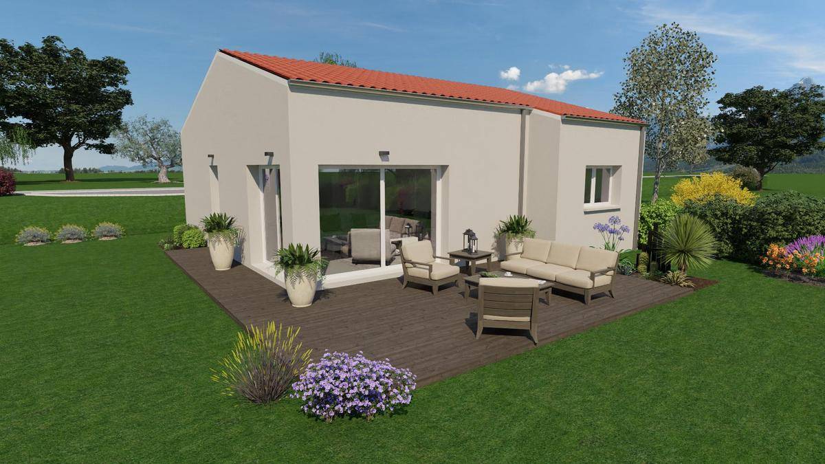 Programme terrain + maison à Cournon-d'Auvergne en Puy-de-Dôme (63) de 100 m² à vendre au prix de 272801€ - 1