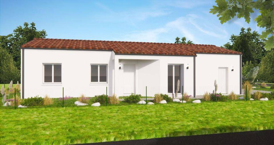 Programme terrain + maison à Tourriers en Charente (16) de 90 m² à vendre au prix de 202600€ - 1