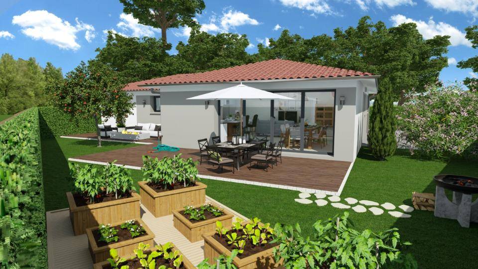 Programme terrain + maison à Diémoz en Isère (38) de 110 m² à vendre au prix de 400000€ - 1