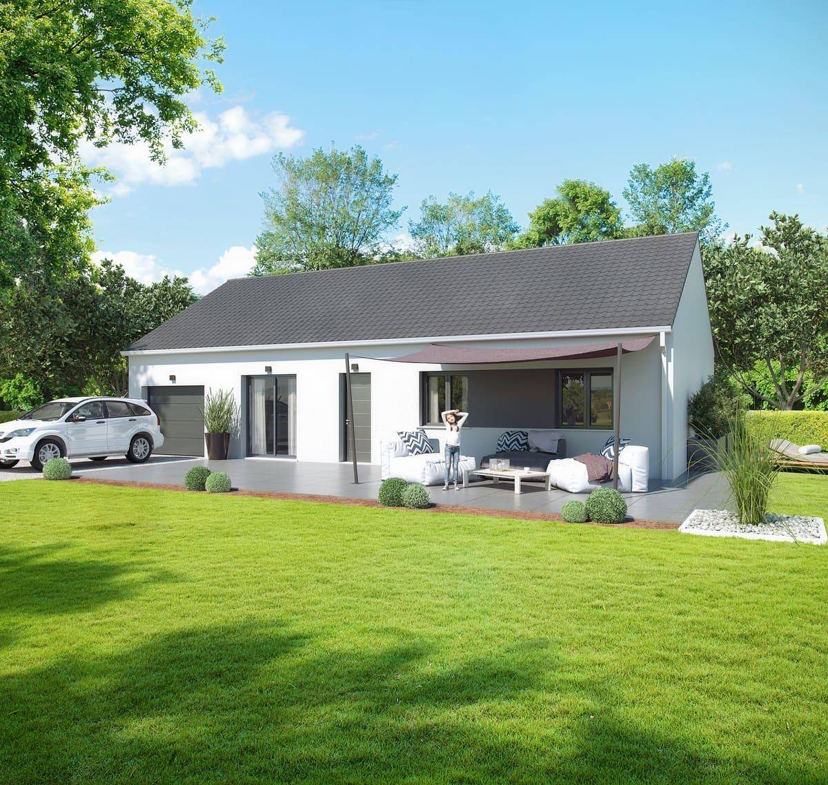 Programme terrain + maison à La Guerche-sur-l'Aubois en Cher (18) de 89 m² à vendre au prix de 170400€ - 1