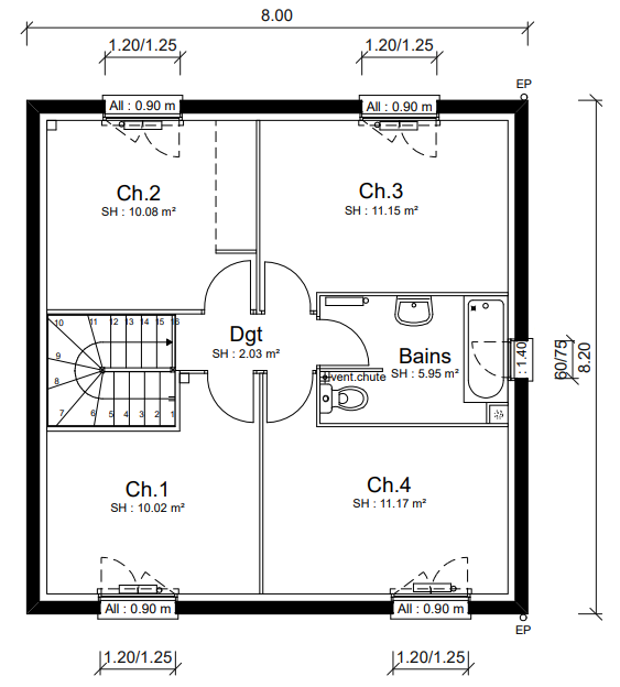 Programme terrain + maison à Frans en Ain (01) de 105 m² à vendre au prix de 302340€ - 3
