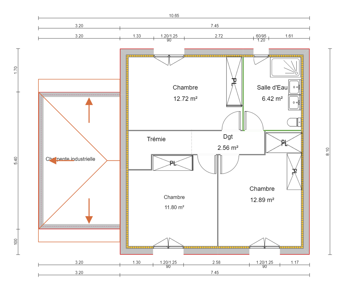 Programme terrain + maison à L'Isle-d'Abeau en Isère (38) de 92 m² à vendre au prix de 307000€ - 4