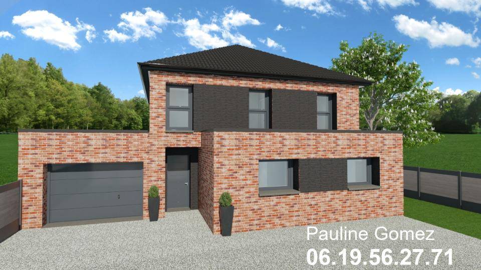 Programme terrain + maison à Avesnes-le-Sec en Nord (59) de 160 m² à vendre au prix de 404000€ - 1