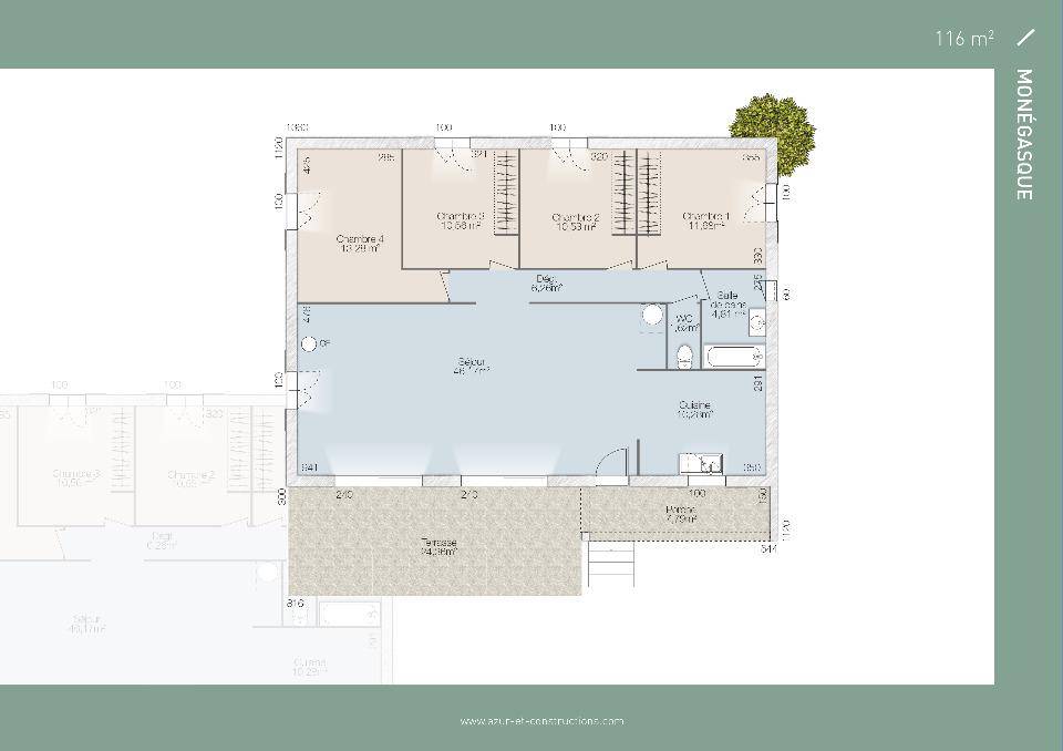 Programme terrain + maison à Martigues en Bouches-du-Rhône (13) de 70 m² à vendre au prix de 309900€ - 4