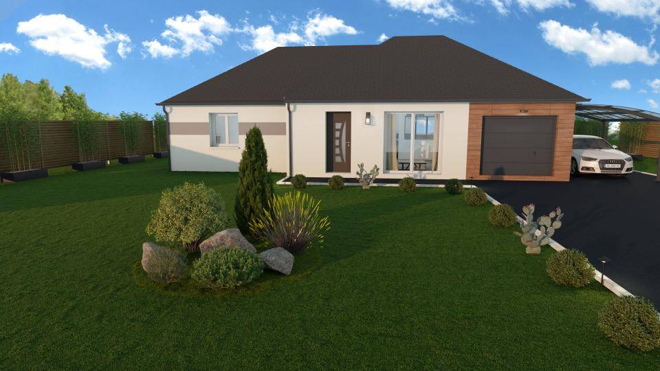 Programme terrain + maison à Civray-de-Touraine en Indre-et-Loire (37) de 95 m² à vendre au prix de 294250€ - 1