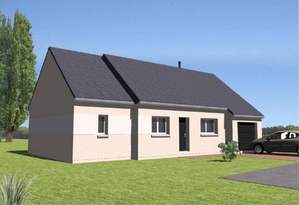 Programme terrain + maison à Domfront-en-Champagne en Sarthe (72) de 87 m² à vendre au prix de 225000€ - 1