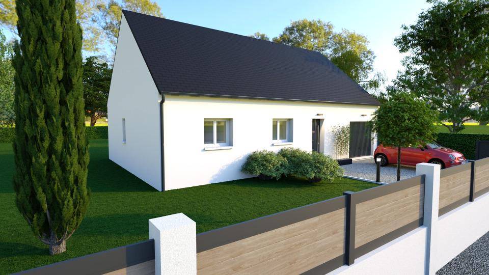 Programme terrain + maison à Marcé-sur-Esves en Indre-et-Loire (37) de 80 m² à vendre au prix de 189500€ - 2