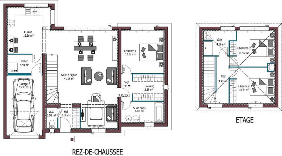 Programme terrain + maison à Ruch en Gironde (33) de 118 m² à vendre au prix de 315680€ - 4