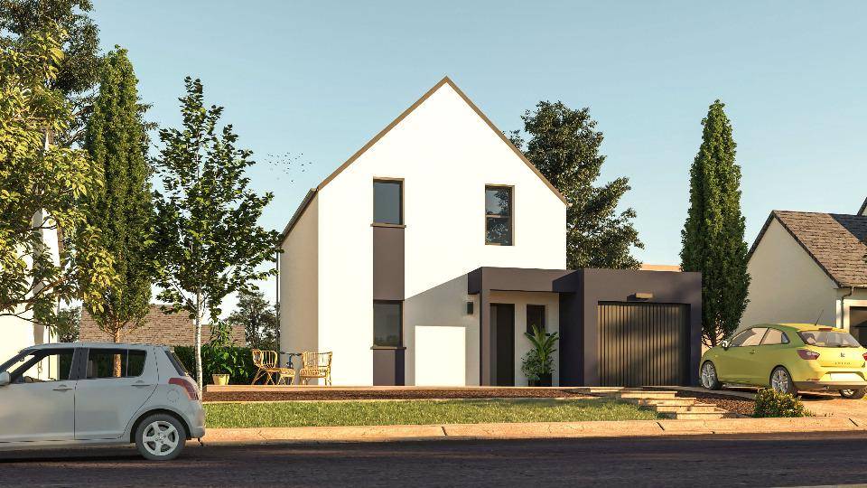 Programme terrain + maison à Saint-Divy en Finistère (29) de 85 m² à vendre au prix de 274500€ - 1